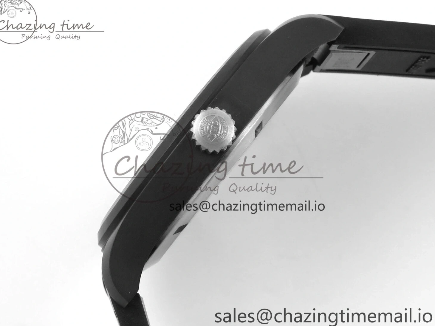 MIROTIME 0317 Pilot Top Gun IW326901 M+F 1:1 Best Edition Black Dial on Black Rubber Strap A SportInspired 6999